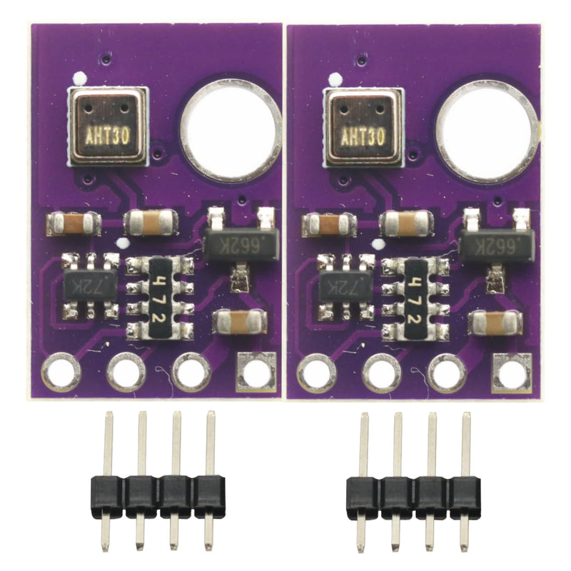 [Australia - AusPower] - 2pcs AHT30 High Precision Digital Temperature and Humidity Sensor Measurement Module I2C IIC Communication AHT20 AHT21 AHT10 Upgraded Version for Arduino Humidity Temperature Sensor 