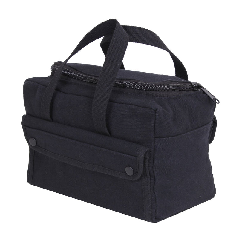 Rothco Wide Mouth Mechanics Tool Bag with Brass Zipper - Heavy Duty Canvas Construction - Ideal for Tool Storage and Transport, Black
