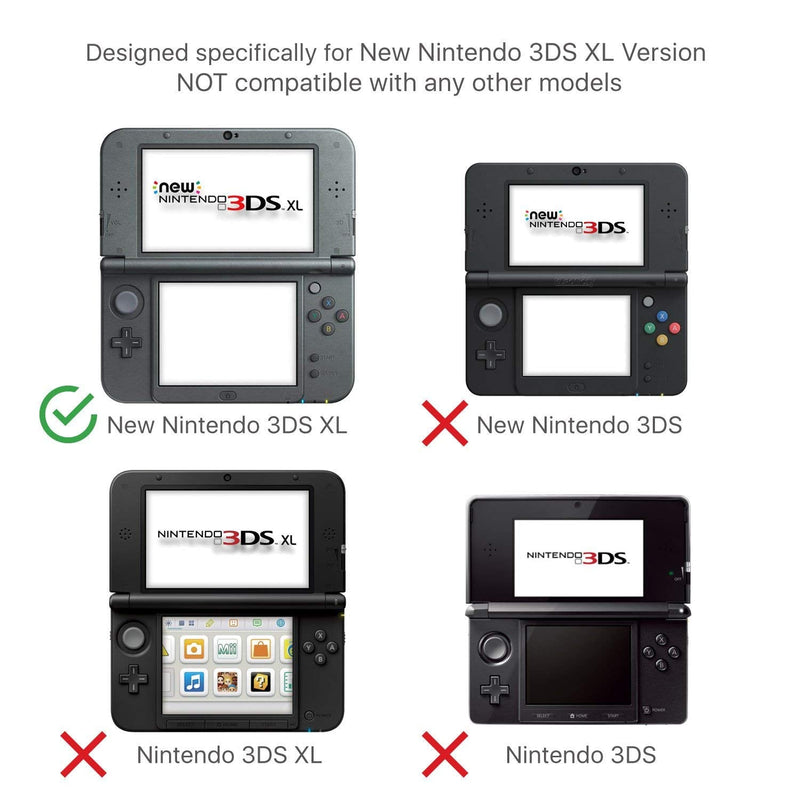 [Australia - AusPower] - New 3DS XL Case - Ultra Clear Crystal Transparent Hard Shell Protective Case Cover Skin for New 2015 Nintendo 3DS XL LL - [New Modified Hinge-Less Design] 