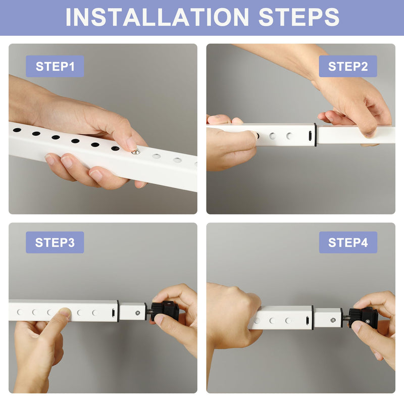 2-Section Upgrade Window Security Bar with Child-Proof Anti-Lift Lock, Easy Install for Single Hung Windows or Narrow Patio Doors, Extendable (16-7/8" to 29-7/8"), White 16-7/8" to 29-7/8" 1 Pack