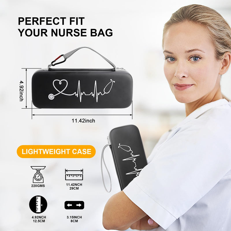 [Australia - AusPower] - 2 Pack Pen Lights and Stethoscope Carrying Case for Nurses Student Doctors EMT 
