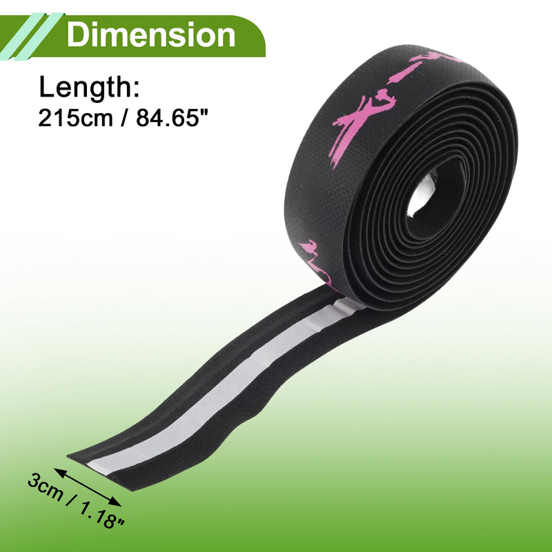 Road Bike Handlebar Tape Cycling Handle Wraps 215 cm Length 3 cm Width Silicone Eva Bicycle Bar Tape 1 Set Rolls Black Purple