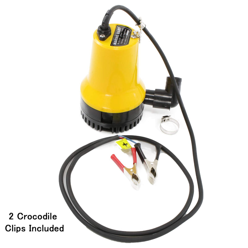Sutekus Small Submersible Pump 12V for Pumping and Draining Seawater Maximum Discharge Rate 70 l/min
