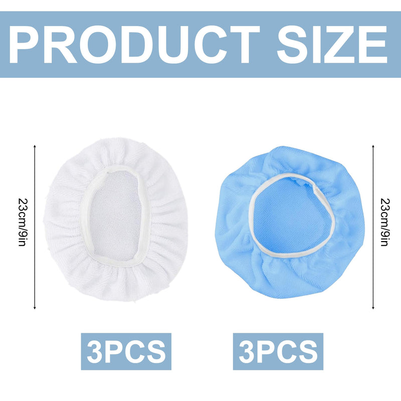 [Australia - AusPower] - Pack of 6 Microfibre Polishing Hoods, Polishing Hood Set, Soft Fabric, 230-250 mm Polishing Disc, Microfibre Polishing Hoods Compatible with Einhell Battery Car Polisher CE-CB 18/254 Li & Einhell 
