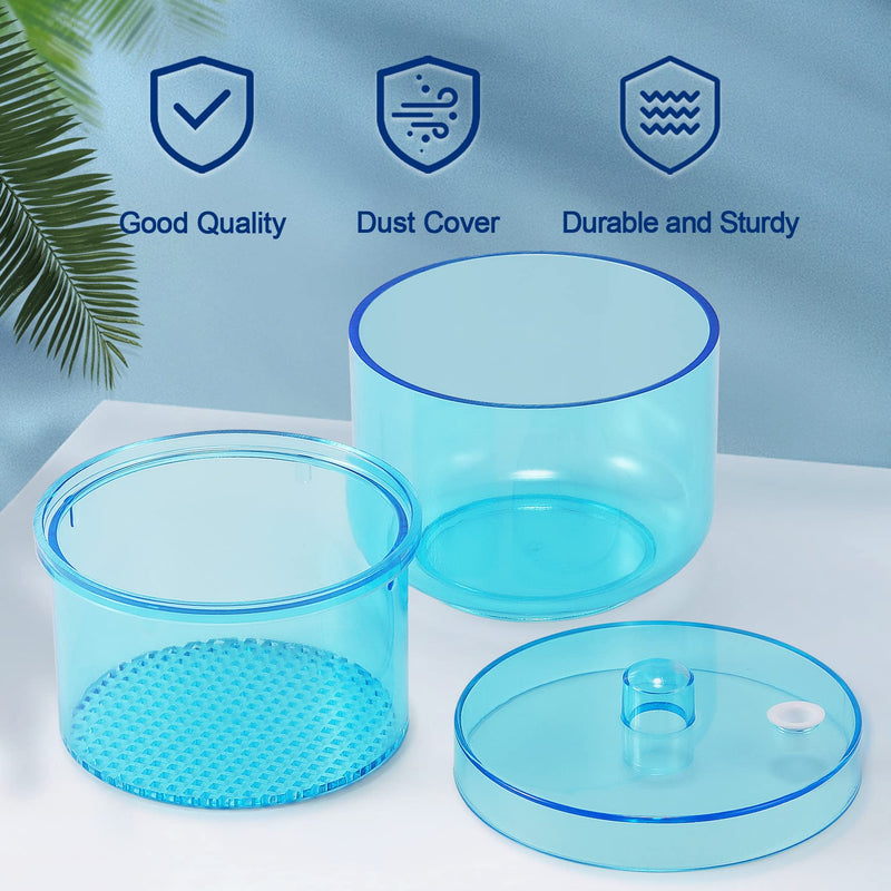 [Australia - AusPower] - Annhua Dental Bur Holder Cleaner Burs Soak Box with Strainer for Burs Cleaning, Soaking - Blue 