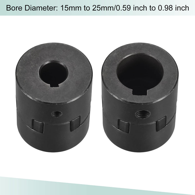 [Australia - AusPower] - MECCANIXITY Flexible Coupling Shaft 15mm to 25mm 52mm x 44.5mm Motor Coupler Joint 