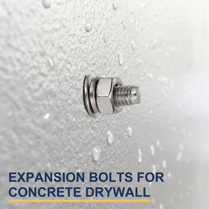 [Australia - AusPower] - PATIKIL M10 x 80mm 304 Stainless Steel Expansion Bolts, 4 Pcs External Hex Expansion Screw Bolt Sleeve Lengthened for Concrete Drywall Construction Projects, Silver 