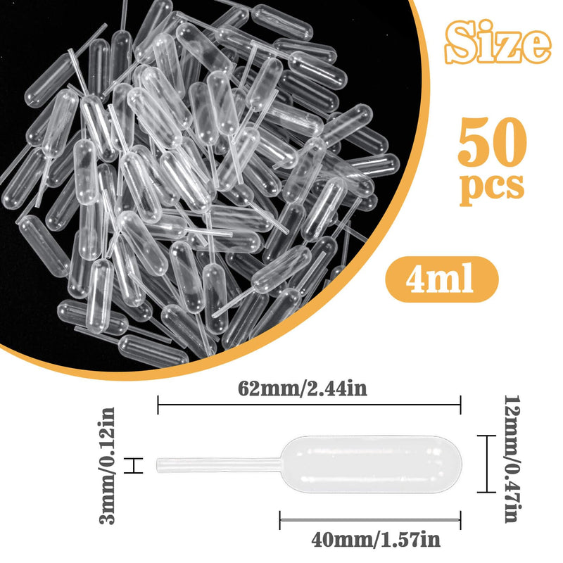 [Australia - AusPower] - 50 Plastic Pipettes Dropper for Cupcakes - 4ml Disposable Cupcake Pipettes Cupcake Injector Mini Pipettes Pippets Disposable Droppers Pipets Liquor Alcohol Infuser Small Strawberry Pippettes 