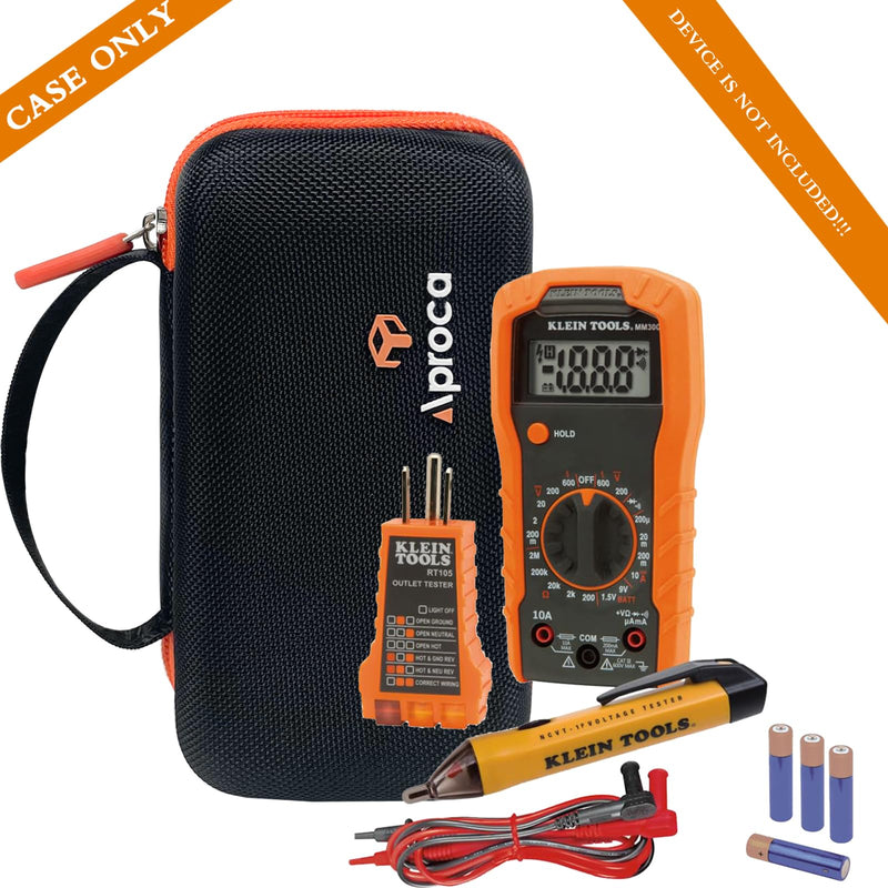 Aproca Case Compatible with Klein Tools 69149P / MM320KIT Electrical Test Kit Digital Multimeter, Portable Storage Bag for Accessories (Case Only)