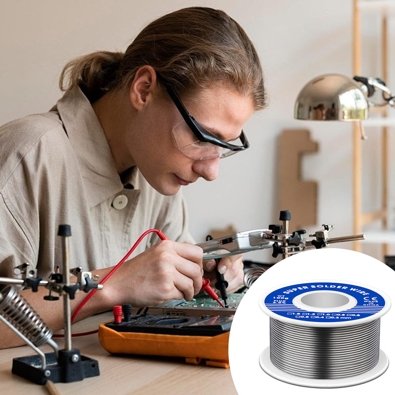 Solder with Flux, Soldering Wire 1 mm 100 g Lead-free Solder with Rosin Core, Low Temperature Soldering Wire Soldering Wire Soldering Wire Soldering for Electronic Electric Soldering DIY and Repair
