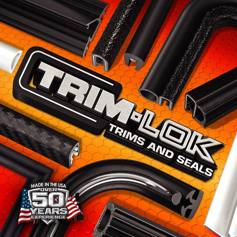 TRIM-LOK Rectangle Rubber Seal with 3M Bonded Tape, 0.25-Inch Height, 0.5-Inch Width, 25-Foot Length, EPDM Foam Weather Stripping for Door Frame, Window Insulation, Vehicles, and Boats AX272BT-25