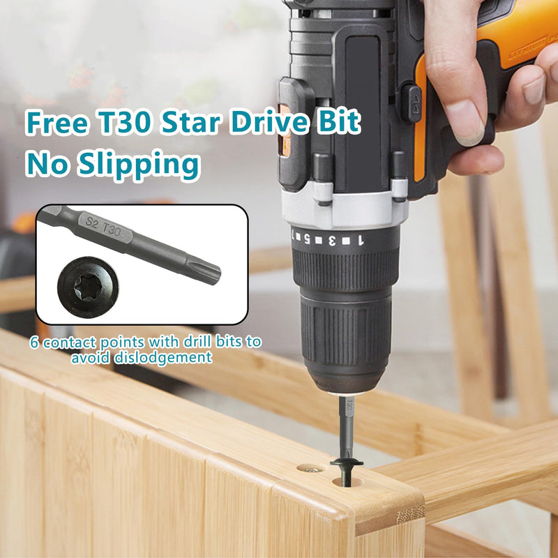 Inch Lag Screws,Structural Wood Screws,Heavy-Duty Outdoor Deck Construction,Timber Screws,Framing,Rust Resistant Black Ceramic Coating,Torx Bit Included (3lb Per Box, #14x6) 3lb Per Box #14x6"