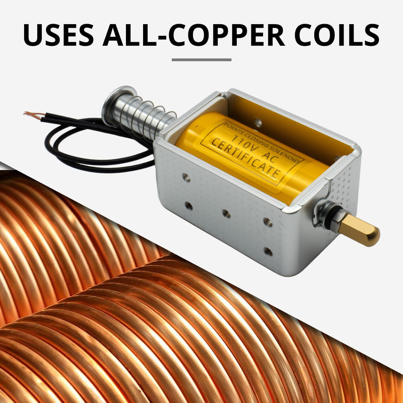 [Australia - AusPower] - AC110V Push Pull Solenoid, Electric Lifting Magnet, Lifting Electromagnet,35mm Solenoid Valves Electromagnet Actuator, for DIY Projects and Automation(Wiring Connecting) Wiring Connecting AC110V 