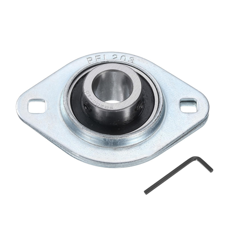 [Australia - AusPower] - uxcell SBPFL202-10 Pillow Block Bearings 5/8" Bore Bearing Units Steel Flange Mounted Bearing Housing with Wrench SBPFL202-10 (ID 5/8") 
