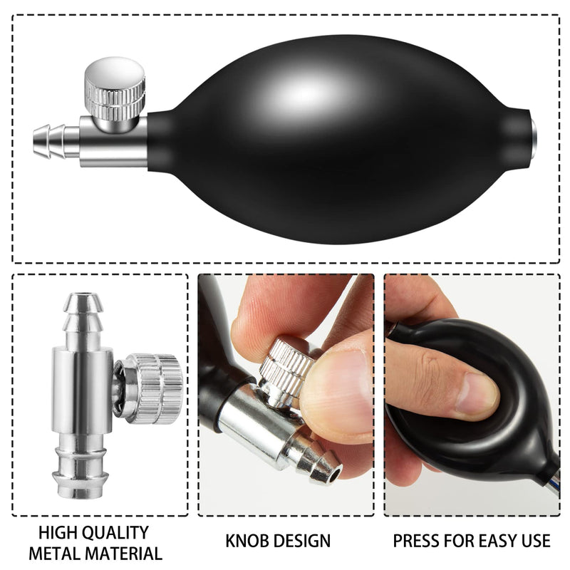 [Australia - AusPower] - 3Pcs Blood Pressure Latex Bulb Replacement Inflation Bulb Pump Hand Squeeze Sphygmomanometer Bulb with Air Release Valve 