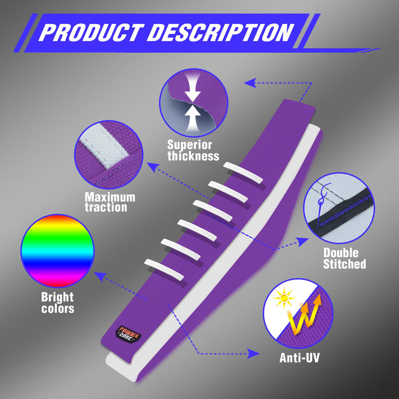 [Australia - AusPower] - Dirt Bike Seat Cover - White Stripe Universial Seat Cover for Dirt Bike - Motorcycle Motorcross Enduro Seat Covers (Purple) Purple 