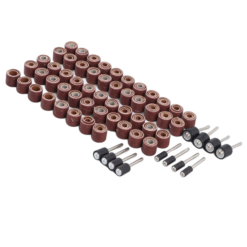 [Australia - AusPower] - Mandrel Grinding Drum Set, 168 Pieces Sanding Drum Set, Sanding Belts, Mini Drum Sander Sleeves with 12 Mandrels, Sanding Drum Mandrel Set, Drum Grinder 