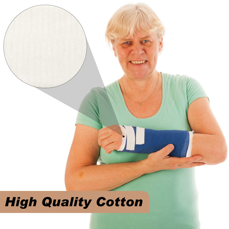 [Australia - AusPower] - Nuanchu Cotton Stockinette Tubular Elastic Bandage Cast Sleeve Roll Elastic Wrap Tube Bandages Comfortable Cast Stockinette for Arm Leg Knee Prewrap(White,4 Inch X 5.47 Yard) White 4 Inch X 5.47 Yard 