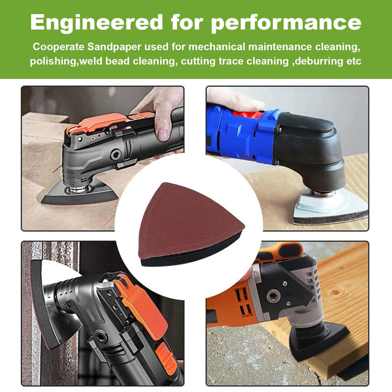 [Australia - AusPower] - Oscillating Tool Sanding Pad for Multitool Oscillating Saw, WENESTR 1-Piece 3-1/8 in Triangle Sanding Pad for Surface Sanding, Mechanical Maintenance Cleaning, Polishing, Deburrin… 1PCS 