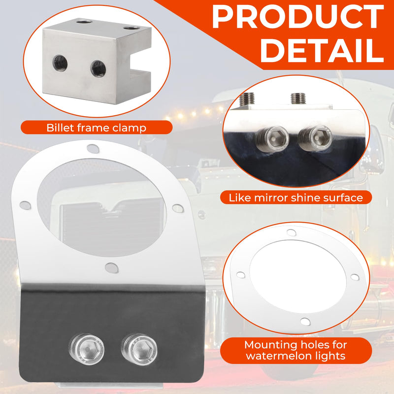 [Australia - AusPower] - Alpha Rider Watermelon Frame Bracket Angled Mount Billet Aluminum Clamp with Hardware，Watermelon Under Glow Frame Bracket For Universal Truck RV 1pcs 1 