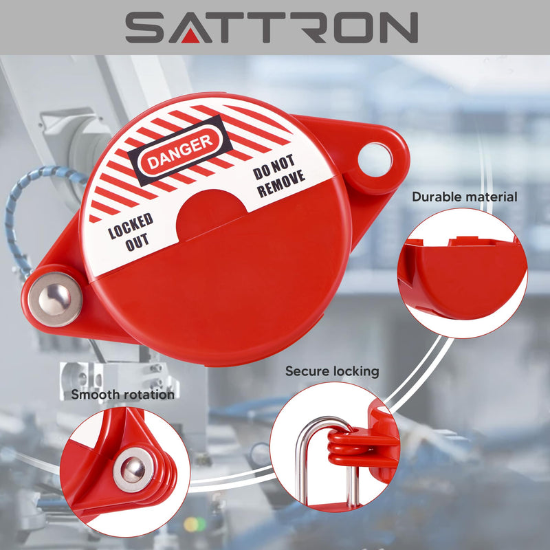 [Australia - AusPower] - 2 Sets Gate Valve Lockout and Safety Padlocks, Valve Lockout Device for 1 to 2-1/2 inch Diameter Valve Handles, Suited for Outdoor Water Spigot Propane Tank 
