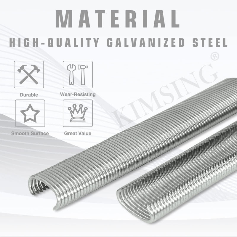 [Australia - AusPower] - KIMSING SC760 16 Gauge 5/8'' Crown Galvanized C Ring Staples C-Rings Hog Rings, Wire Fencing Staples, Fasteners for C Ring Stapler, Hog Ring Tool, C Ring Plier, 1000 PCS/Pack 