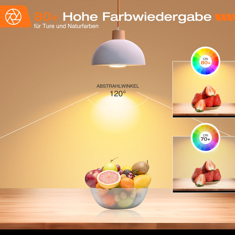 [Australia - AusPower] - ALUSSO GU10 LED Bulb 5 W Warm White 3000 K LED Light Bulb 400 Lumen Replaces 50 W Halogen Bulbs, 120° Beam Angle Spotlight, Not Dimmable, Pack of 4 5w, Warm White 3000k 4 pcs (pack of 1) 