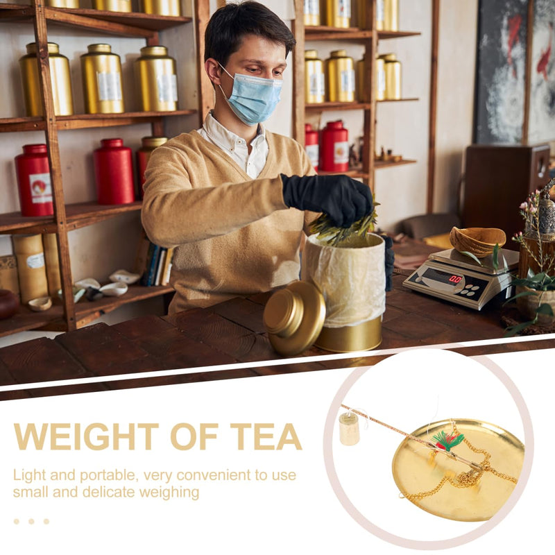 [Australia - AusPower] - BESTOYARD Mini Vintage Copper Scale Handheld Gram Scale 500G Capacity Portable Traditional Chinese Medicine for Herbs Tea Jewelry Dried Fruits 