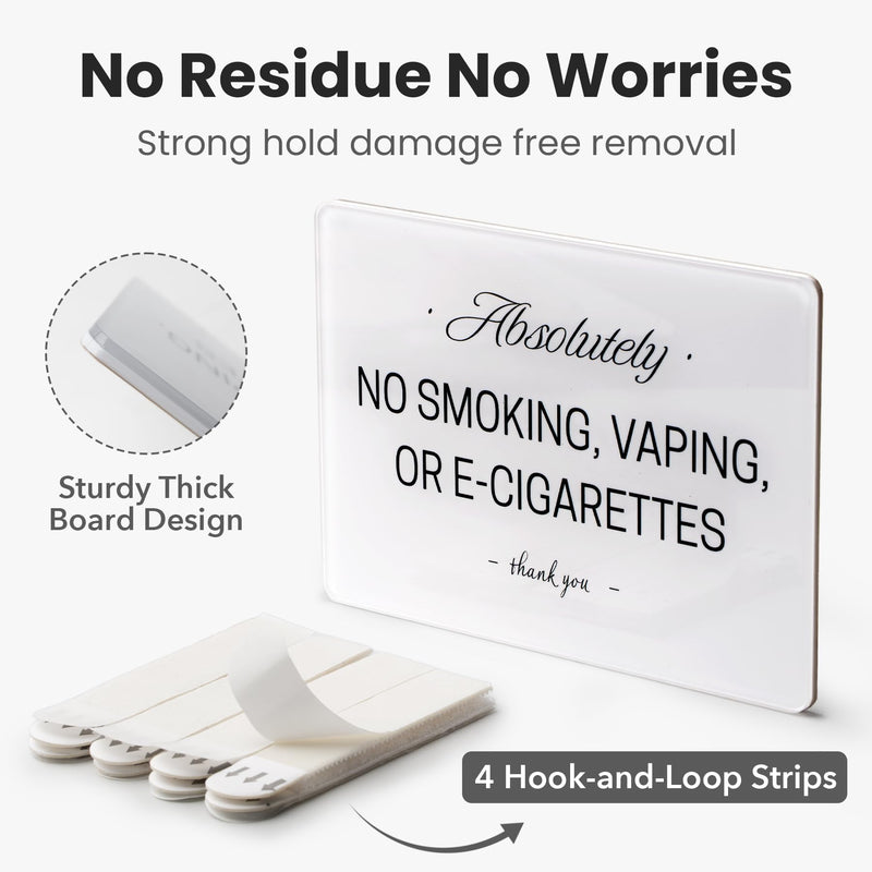 Vacation Rental & BnB Host Starter Kit - 6 Pack (5"x3") - Short Term Home Guest Essentials - WiFi Password, No Smoking, Owner's Closet & Review Signs - Modern Minimalist Black & White Decor Simple