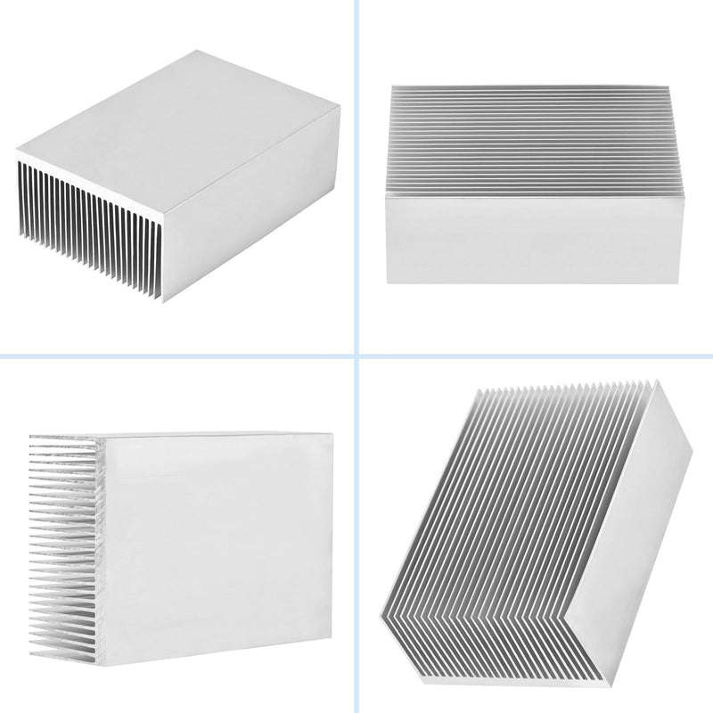 Heatsink Aluminum Heatsink PC Cooling Fins Radiator Set Heatsink for LED Amplifier Transistor IC Module, 100 x 69 x 36 mm