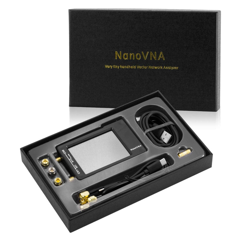 [Australia - AusPower] - AURSINC NanoVNA-H Vector Network Analyzer with 32GB SD Card, HW V3.6 10KHz-1.5GHz HF VHF UHF Antenna Analyzer Ham Radio Measuring S Parameters, Voltage Standing Wave Ratio, Phase, Smith Chart Brown 