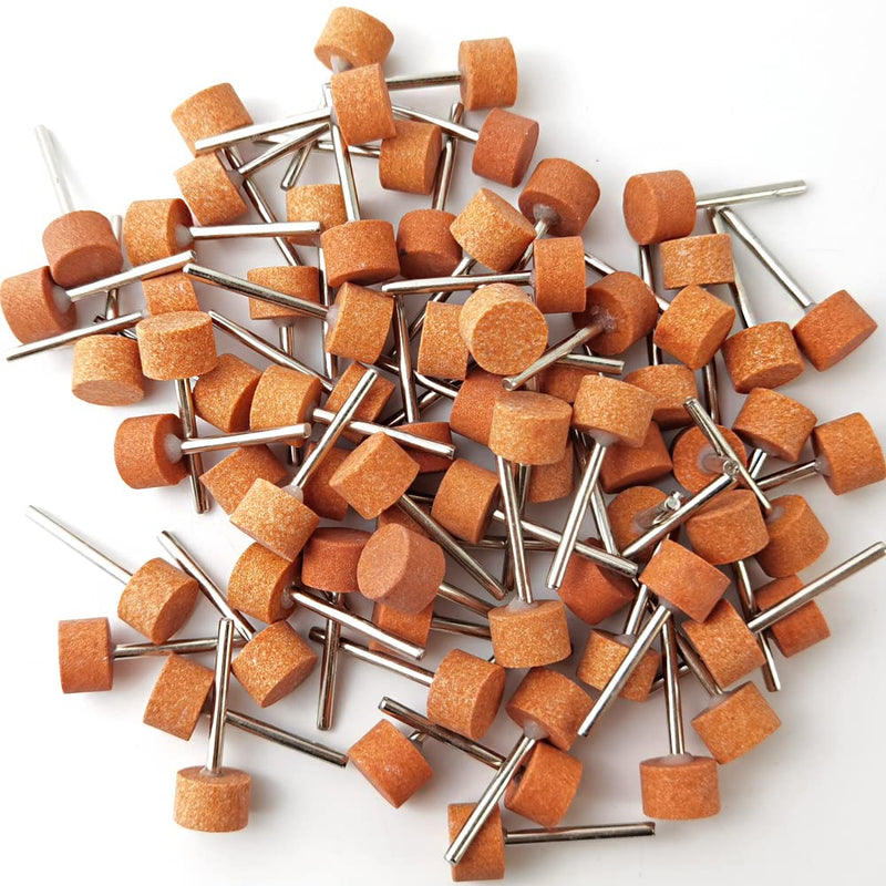 [Australia - AusPower] - 50Pieces Abrasive Mounted Stone Grinding Wheel Head Mounted Grinding Point Stone Heads for Dremel Rotary Tool Grinding Stone Wheel Head Dremel Accessories 1/8 Inch Shank 
