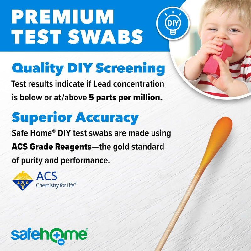 [Australia - AusPower] - Safe Home® Lead Combo Test Kit – 10 DIY Swabs + Optional Testing at our EPA Certified Lab – Detect Lead on Solid Surfaces – USA Made for Homeowners & Contractors – (2 Pack) 2 