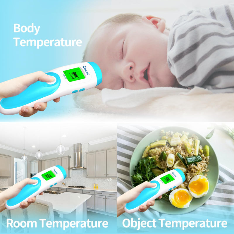 [Australia - AusPower] - [Value Bundle] Berrcom Rechargeable Digital Thermometer AET-F372 & Berrcom Forehead Thermometer for Adults and Kids JXB-195 