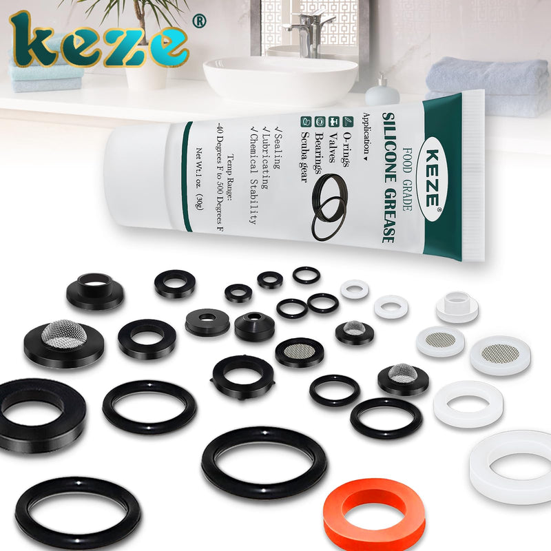 [Australia - AusPower] - KEZE Waterproof Food Grade Silicone Lubricant Plumbers Grease for Valve Sealant Faucet Pool Lube O Rings Filter 1 oz 1-Pack 1 Pack (1oz) Silicone Grease 