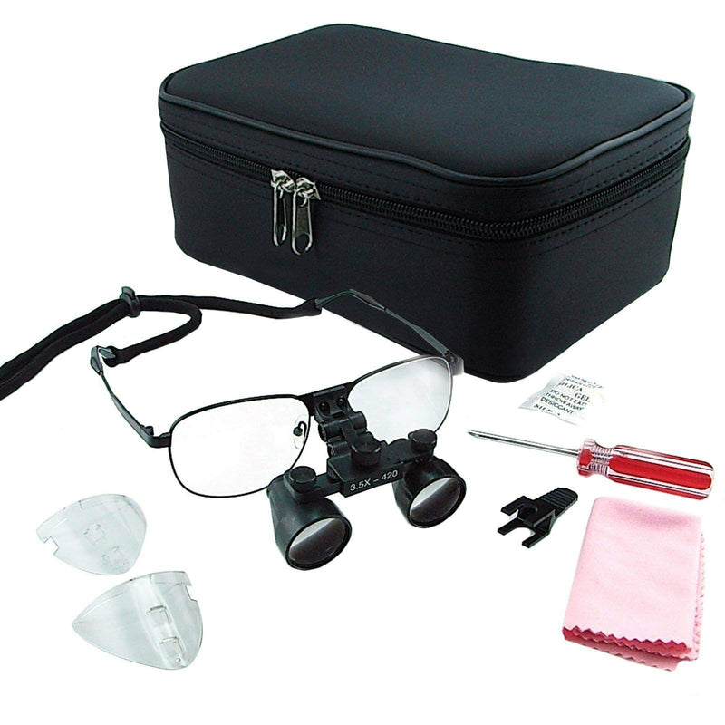 [Australia - AusPower] - 3.5X Magnification Loupes, Galilean Style Titanium Frame, 420mm Distance 