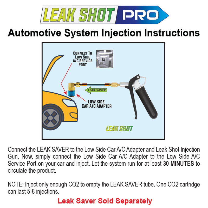 [Australia - AusPower] - Leak Sealant Injector for MVAC & Automotive | Compatible with Leak Saver AC Leak Sealer + UV Dyes | Pro Grade Reinforced Injection Gun Automotive Sealant Injector 