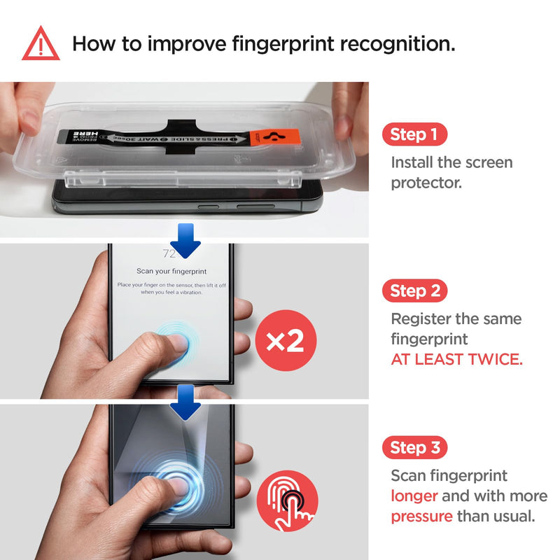 [Australia - AusPower] - Spigen Tempered Glass Screen Protector [GlasTR EZ Fit] designed for Galaxy S24 Ultra [Case Friendly] - 2 Pack 