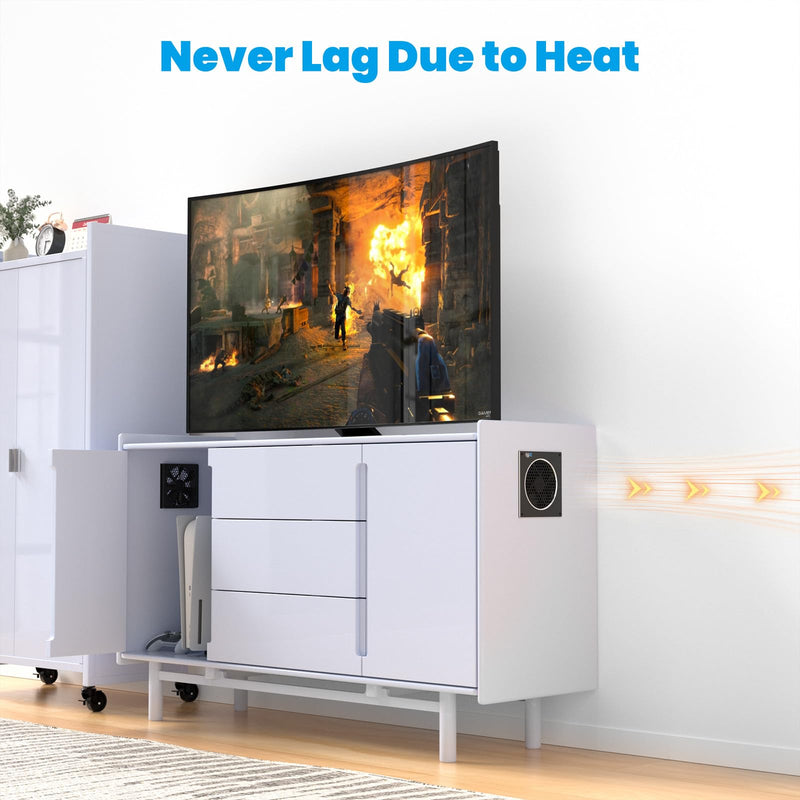 [Australia - AusPower] - High Performance Cooling Fan 4 inch, Computer Case Fans Low Noise with Speed Control, for Home Theater AV Cabinets, Aircraft S4 Cabinets Fan, Black 