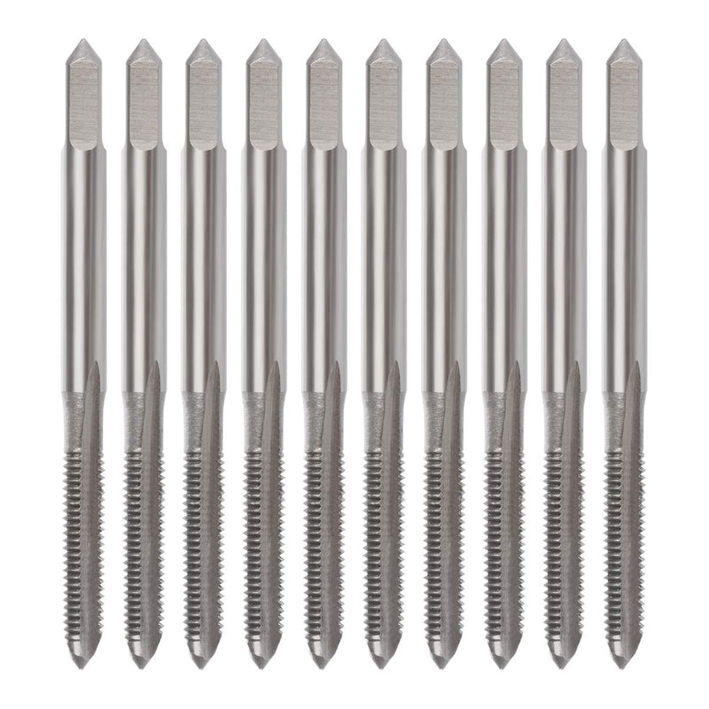 YXQ M3 x 0.5mm Tap Machine HSS Metric Right Hand Thread 3 Straight Flute Taps Taper and Plug, 4Pcs