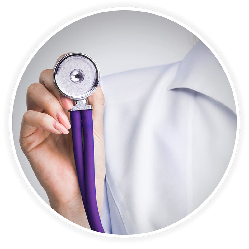 [Australia - AusPower] - ASA TECHMED Sprague Double Tube Adult and Pediatric Stethoscope + Matching EMT Shears, Ideal for EMT, Nurse, Doctor, Medical Student, Paramedic, and First Responders (Purpe) Purple 