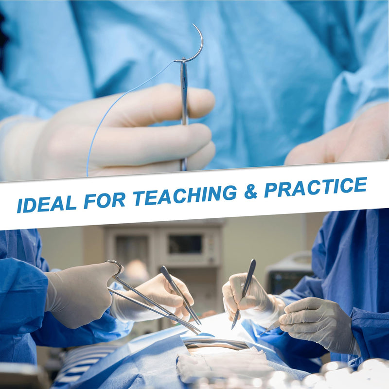 [Australia - AusPower] - Suture Practice Kit with Needle Plus Tools for Medical Student Training Only (12 Mixed Thread) 
