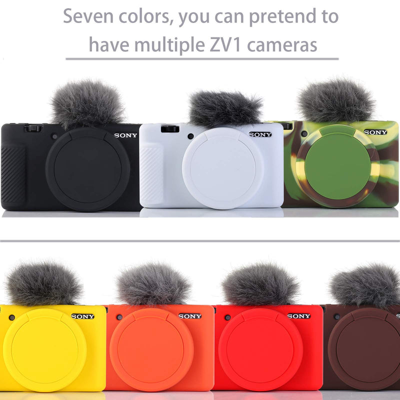 [Australia - AusPower] - Camera Case for Sony ZV-1, Sony ZV1 Camera Case Digital Camera Anti-Scratch Slim Fit Soft DSLR Camera Sleeve with ZV1 Screen Protector (Black) Black 