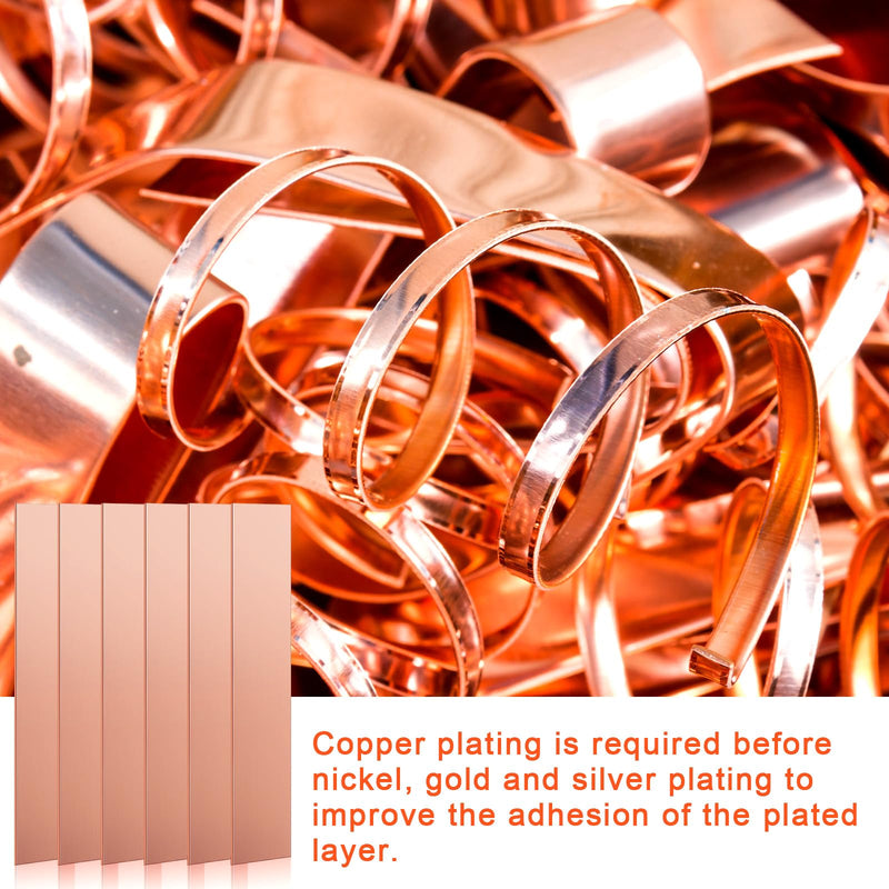 [Australia - AusPower] - 10 Pcs Pure Copper Anode Sheet (99.995% Pure) for Plating and Electroplating, Copper Electrode Strip 0.04' 'x 1'' x 6'' / 1mm x 25mm x 150mm 10 