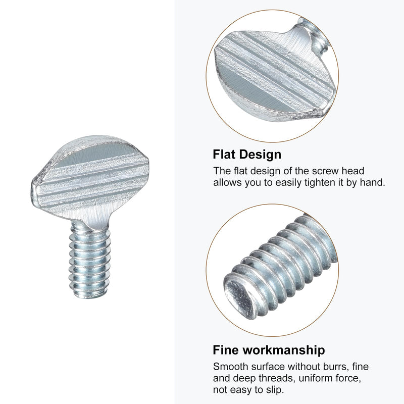 [Australia - AusPower] - uxcell 1/4-20 x 1/2" Thumb Screws, 10pcs Carbon Steel Fully Thread Galvanized Finger Tight Racket Screw 1/4-20 x 1/2" 10 