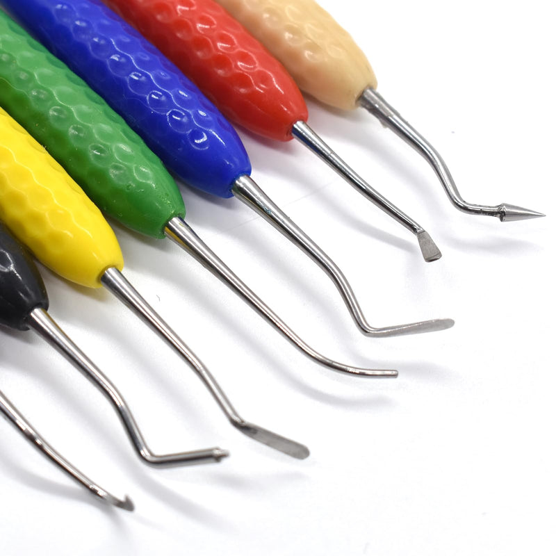 [Australia - AusPower] - 7 Pcs/Set Dental Resin Filling Tool Kit,Double Ends Resin Aesthetic Restoration Tool,Resin Trimming Tool 