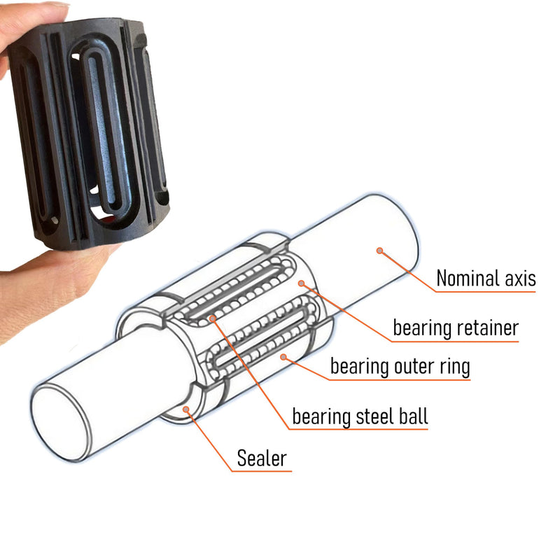 [Australia - AusPower] - 4PCS LM16UU Linear Ball Bearings, 16mm Bore Dia, 28mm OD, 37mm Length with Double Side Rubber Seal Linear Rail for CNC,3D Printer 