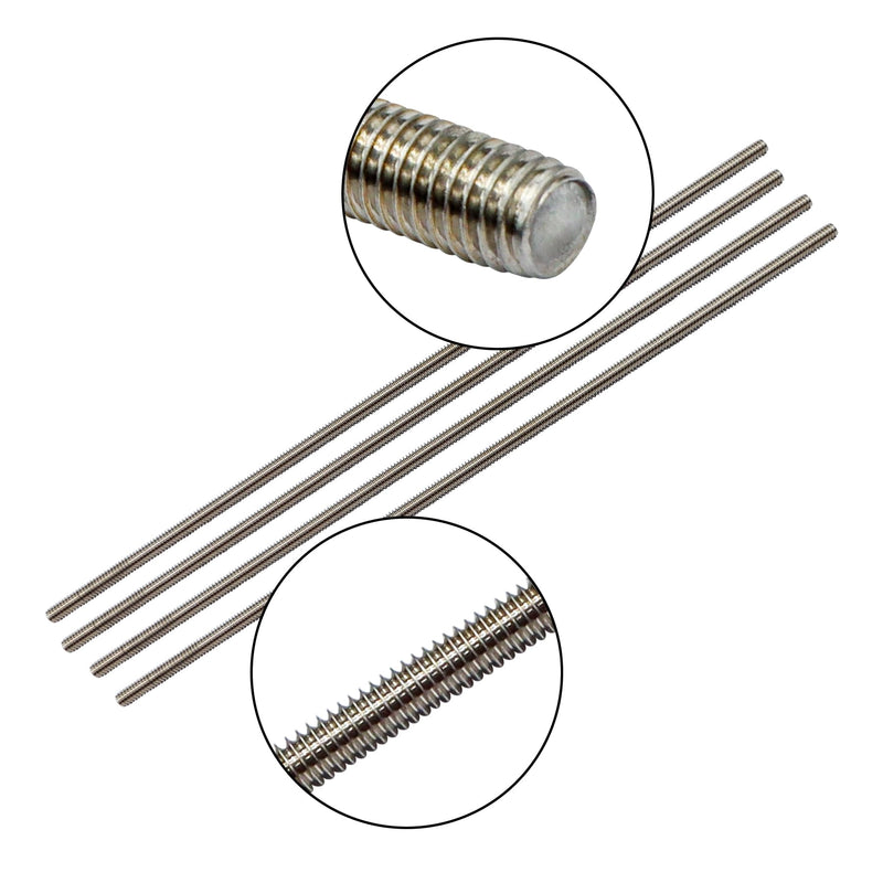 [Australia - AusPower] - Aiwaiufu 12Inch Stainless Steel Threaded Rods, 1/4"-20 Fully All Threaded Rods (Pack of 4) 1/4''-20 