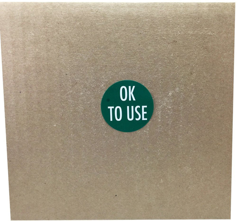Green with White OK to USE Stickers 1.5 Inch Round Circle Dots 500 Adhesive Labels On A Roll for Safety Checks Quality Control Approved Inventory and Equipment Tagging Made in the USA
