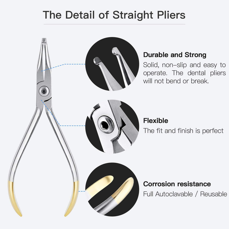 Dental Straight Howes Pliers, Orthodontic Grid Tip Plier Appliance Instrument